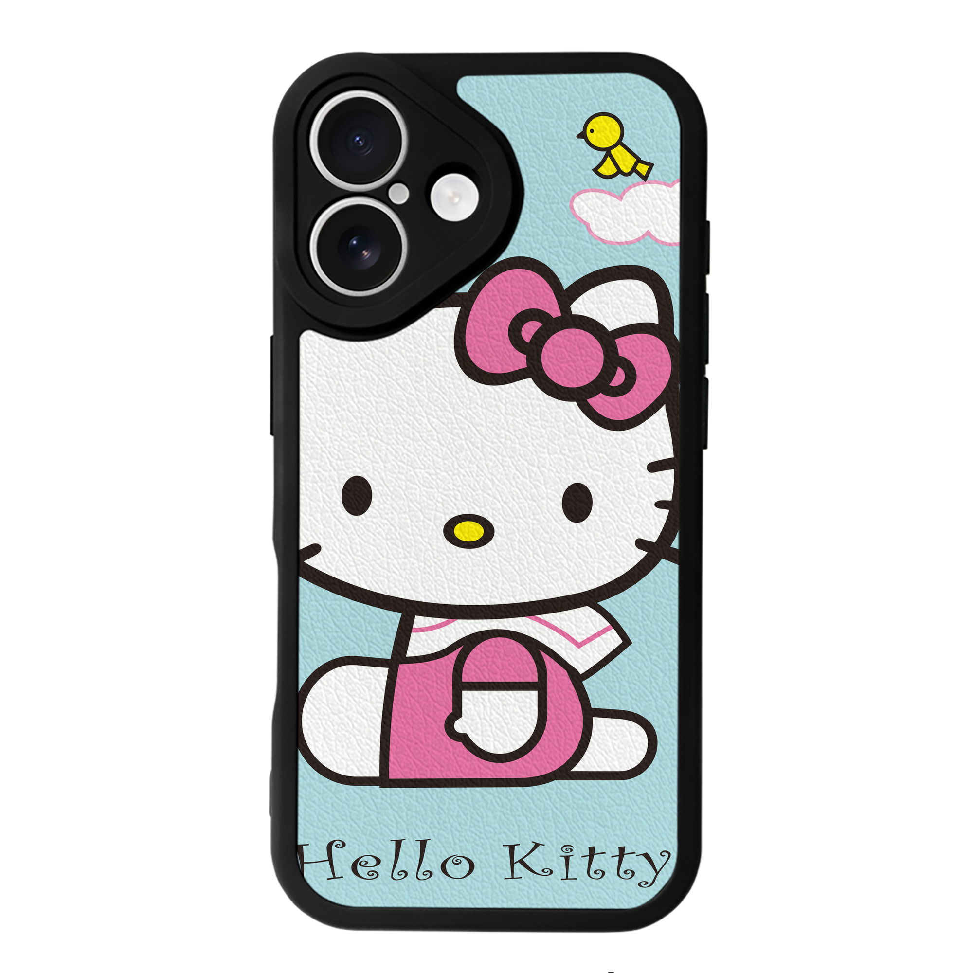 （画像用） Hello Kitty ハローキティ 【iPhone 16シリーズ対応】シリコンスマホケース（レザー調） 材質：シリコン